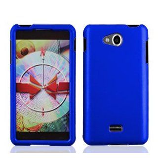 Blue Rubberized Hard Cover Case for Lg VS870/MS870 by ApexGears Cell Phones & Accessories
