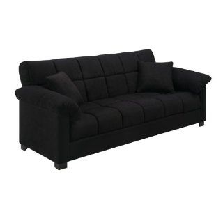 Handy Living CAC4 S1 AAA19 Madrid Microfiber Convert a Couch, Black   Sleeper Sofas