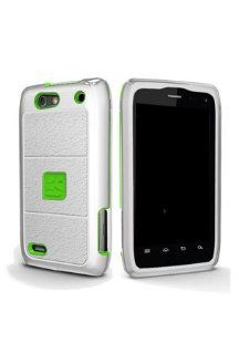 Motorola XT894 Droid 4 Duo Shield Case   Green/White (Package include a HandHelditems Sketch Stylus Pen) Cell Phones & Accessories