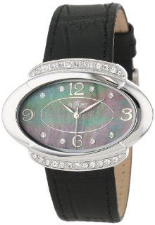 August Steiner Women's AS02BL Swiss Quartz Mother Of Pearl Swarovski Crystal Strap Watch at  Women's Watch store.