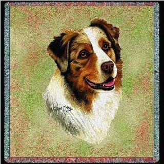Pure Country 1183 LS Australia Shep Pet Blanket, Canine on Beige Background, 54 by 54 Inch