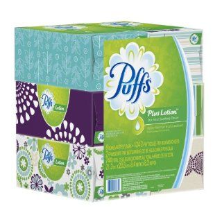 Puffs Plus Lotion Facial Tissues Family Boxes   124 Count (12 Pack) Health & Personal Care