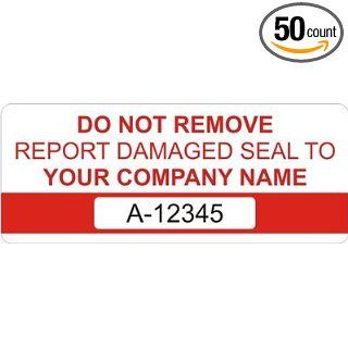 DO NOT REMOVE REPORT, VoidAlertTM Security Labels, Polyester, 50 Labels / pack, 1.875" x 0.75" Industrial Warning Signs