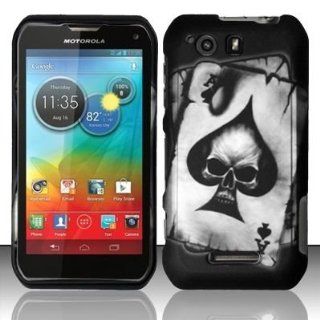 Cell Phone Case Cover Skin for Motorola XT897 Photon Q 4G (Spade Skull)   Sprint Cell Phones & Accessories