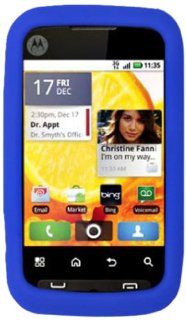 Decoro SilmotWX445Bl Silicone Case for Motorola WX445/Citrus   Retail Packaging   Blue Cell Phones & Accessories