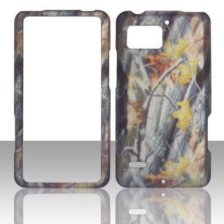 2D Camo Branches Motorola Droid Bionic XT875 Verizon Case Cover Hard Phone Case Snap on Cover Rubberized Touch Faceplates Cell Phones & Accessories