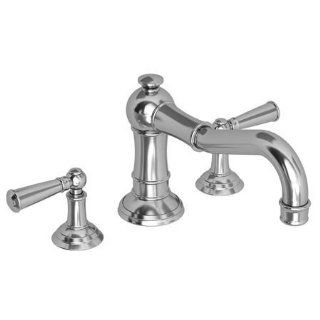 Newport Brass 3 2476/VB Double Handle Deck Mounted Roman Tub Filler with Tub Spout and Metal Lever Handl, Venetian Bronze   Bathtub Faucets  