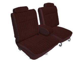 Acme U2003 899L Front Maroon Vinyl with Burgundy Velour Bench Seat Upholstery Automotive