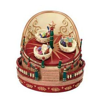 Mr. Christmas Mini Carnival Music Box, Spinning Cups   Jewelry Music Boxes