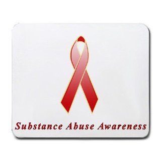 Substance Abuse Awareness Ribbon Mouse Pad 