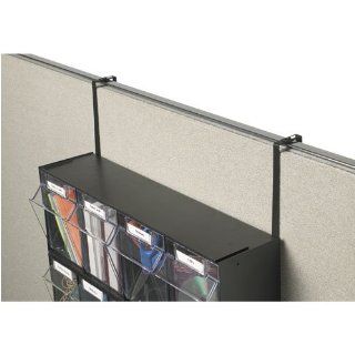 o Deflect O Corporation o   Metal Partition Brackets, Fits Walls 1 5/16" to 3 1/6" W, BK  Office Filing Supplie 