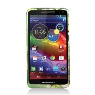 Aimo Wireless MOTXT901PCIMT065 Hard Snap On Image Case for Motorola Electrify M XT901   Retail Packaging   Green/Flowers and Butterfly Cell Phones & Accessories