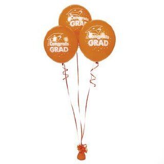 12 Orange Graduation Balloons Toys & Games