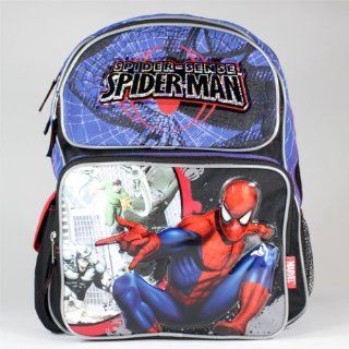 14" Marvel Spiderman Blue School Backpack bag/boys/book  Outdoor Backpacks  Sports & Outdoors