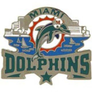 NFL Miami Dolphins Star Pin 1 1/4"   Novelty Buttons And Pins