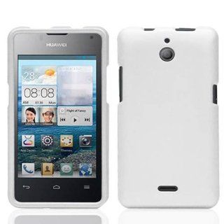 Huawei 881C Graphic Rubberized Protective Hard Case   White Cell Phones & Accessories