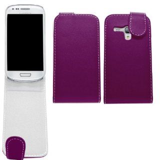 SAMRICK   Samsung i8190 Galaxy S3 SIII Mini & i8190N Galaxy S3 SIII Mini With NFC   Purple Specially Designed Leather Flip Case Cell Phones & Accessories