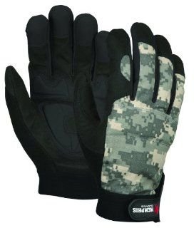 MCR Safety 905WWXXL Wounded Warrior Synthetic Leather Palm Multitask Full Finger Style Gloves with 3M Latex Pad, Black, 2X Large, 1 Pair   Work Gloves  
