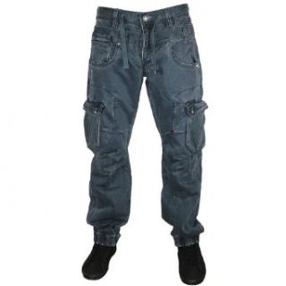 883 Police Mens Kaluga Tapered Cuffed Cargo Jeans Size W38 L30 Light Blue at  Mens Clothing store