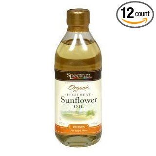 Spectrum Organic Refined Sunflower Oil ( 12x16 OZ)  Cooking Oils  Grocery & Gourmet Food