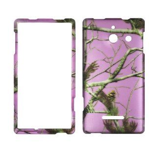 2D Pink Camo Realtree Huawei Ascend W1 H883G Straight Talk TracFone Prepaid Smartphone Case Cover Hard Case Snap on Cases Rubberized Touch Protector Faceplates Cell Phones & Accessories