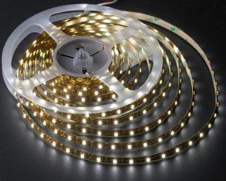 LEDwholesalers 16.4 Feet (5 Meter) Flexible LED Light Strip with 300xSMD3528 and Adhesive Back, 12 Volt, Warm White 2700K, 2026WW 27K