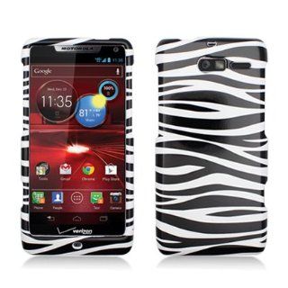 Motorola XT907 DROID RAZR M [Verizon] Premium Hard Shell Case (Zebra   Black & White) Cell Phones & Accessories