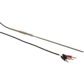 Fluke 884X RTD Stainless Steel RTD Temperature Probe with 4 Banana Plug, 100 Ohm Resistance,  200 to 300 Degree C Temperature Sensors