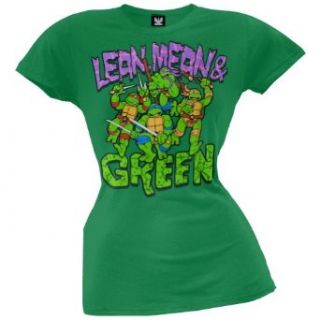 Teenage Mutant Ninja Turtles   Womens Mean & T shirt   X large Green Clothing
