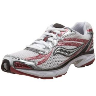 Saucony Women's Grid Tangent 4 Running Shoe, White/Silver/Pink, 10 M US Shoes