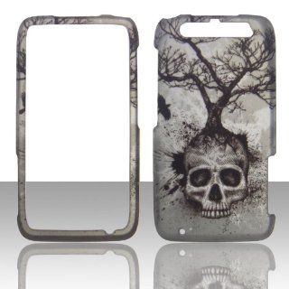 2D Skull Tree Motorola Atrix HD MB886 AT&T Cases Cover Hard Case Snap on Rubberized Touch Case Cover Faceplates Cell Phones & Accessories