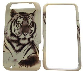 MOTOROLA ATRIX HD MB886 TIGER PORTRAIT BLACK AND WHITE RUBBERIZED HARD COVER CASE SNAP ON Cell Phones & Accessories
