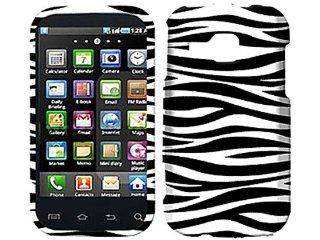 Zebra White Black Stripes Hard Skin Case Cover for Samsung Galaxy Indulge SCH R910 w/ Free Pouch Cell Phones & Accessories