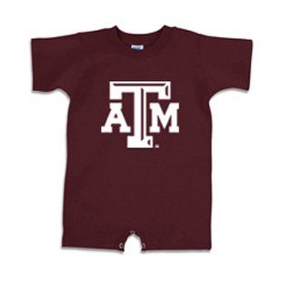 BSS   Texas A&M Aggies NCAA Beveled Logo Maroon Infant T Romper 