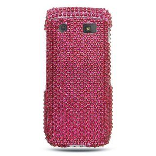 BlackBerry Pearl 9100 Cell Phone Hot Pink Full Diamond Crystals Bling Protect Cell Phones & Accessories