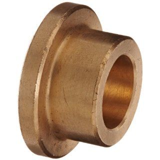Bunting Bearings CFM010015010 Cast Bronze C93200 SAE 660 Flanged Sleeve Bearings, 10mm Bore x 15mm OD x 10mm Length   21mm Flange OD x 3mm Flange Thick