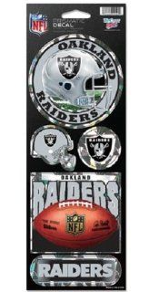 Oakland Raiders Large 5 Pack of Holographic Stickers Sports & Outdoors