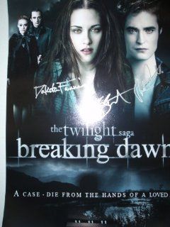 Twilight Saga Breaking Dawn Signed 3x Autographed 11"x17" Poster COA Entertainment Collectibles