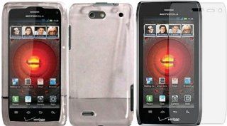 Clear Hard Case Cover+LCD Screen Protector for Motorola Droid 4 XT894 Cell Phones & Accessories