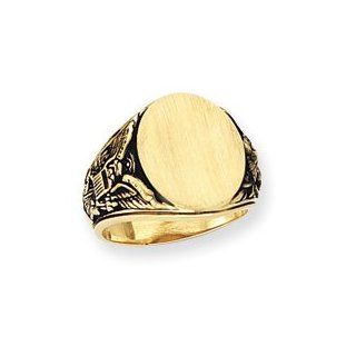 Ann Harrington Jewelry 14k Yellow Gold Men's United States Army Military Signet Ring Jewelry