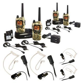 Midland GXT895VP4 42 Channel Camo GMRS Two way Radio w/ 2 Pairs of Radio & Transparent Headsets  Frs Two Way Radios 