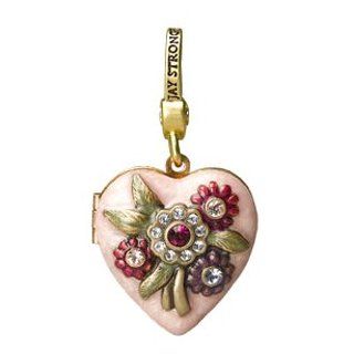 Jay Strongwater Heart Locket Charm Jay Strongwater Jewelry