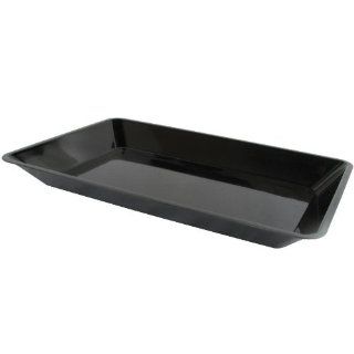 Douglas Stephen Plastics STAK918RB Black 18" x 11" Plastic Stackable Catering Tray 5 / Pack Kitchen & Dining