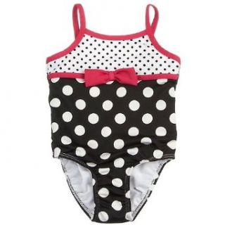 Baby Bunz Girls Infant Licorice, Black/White, 18M Infant And Toddler One Piece Swimsuits Clothing