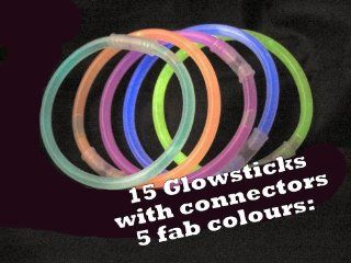 15 Glow Sticks with connectors [Toy] Toys & Games