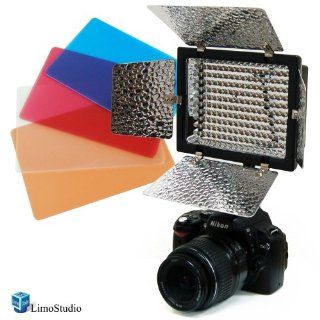 LimoStudio 160 LED Photography Light with Barndoor for Digital Camera or Digital Video Camcorder, AGG922  On Camera Video Lights  Camera & Photo