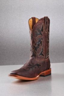 Cowhide Soft Leather Lining Cowboy Fashion Boot Traditional leather sole 7.5 (D, M) US Men Shoes