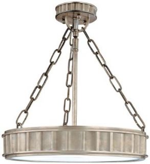 Hudson Valley Lighting 901 HN Middlebury 3 Light Semi Flush Ceiling Fixture with Frosted Opal Glass Diffuser, Historic Nickel   Semi Flush Mount Ceiling Light Fixtures  