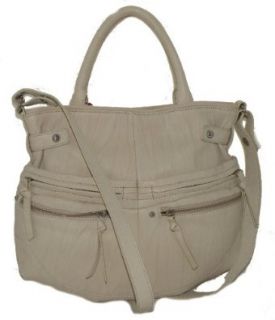Perlina Claudia Satchel Leather Cement Shoes