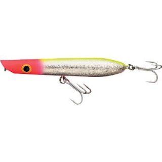 Bomber Salt Water A Salt Popper, Chrome/Chartreuse Back, 7 Inch  Fishing Topwater Lures And Crankbaits  Sports & Outdoors